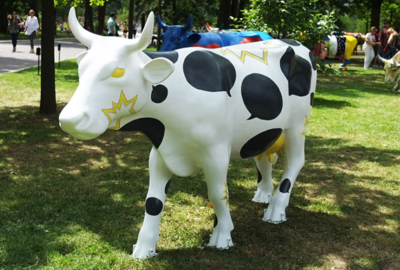 Cowparade, vache communicante